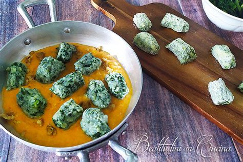 Gnocchi Di Spinaci Su Crema Di Zucca Alla Curcuma Beatitudini In Cucina