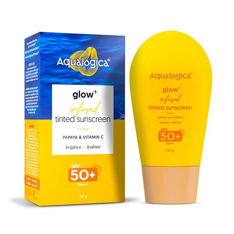 Aqualogica Glow Infused Tinted Sunscreen For All Skin Types Spf 50 Pa