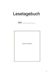 Teachers Vorlage F R Ein Lesetagebuch