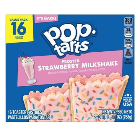 Kellogg S Pop Tarts Frosted Strawberry Milkshake Value Pack