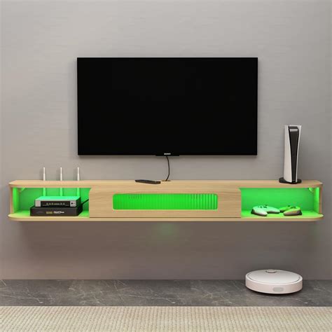 Amazon Bixiaomei Floating Tv Stand With Led Lights Wall