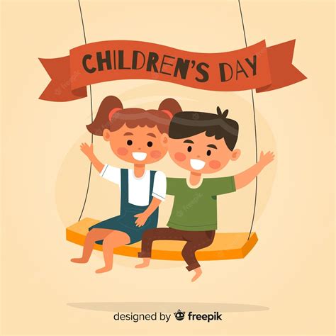 Free Vector Flat Design For Childrens Day Illustration