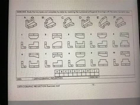 Orthographic Projection Exercises With Answers