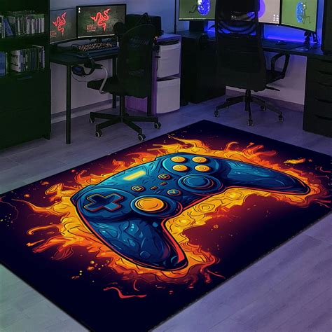 Customizable Game Room Area Rugs Personalized 3d Gaming Rug For