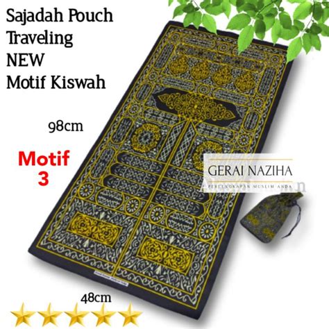 Jual Sajadah Traveling Kiswah Premium Pocket Tas Dompet Saku Lipat