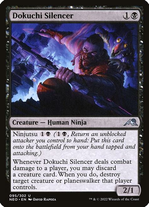 Dokuchi Silencer Foil Kamigawa Neon Dynasty Neo Mtg Card