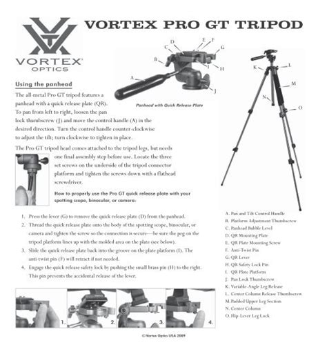 VORTEX PRO GT TRIPOD - Vortex Optics