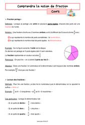 Fractions simples 6eme Primaire Exercice évaluation révision leçon