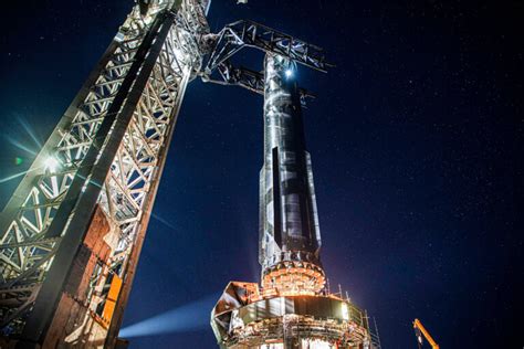 Spacex Lifts Booster Onto The Orbital Launch Pad Ahead Of Tests