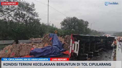 Breaking News Tabrakan Beruntun Di Tol Cipularang Sore Ini Mobil