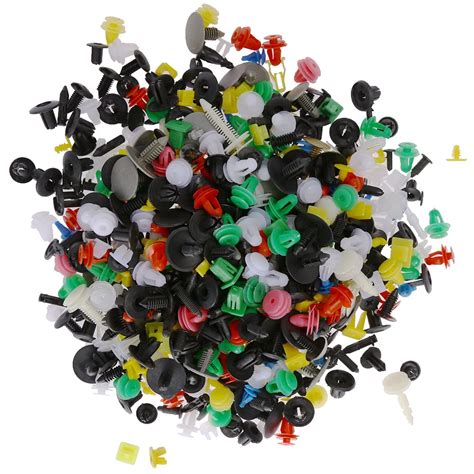 500pcs Car Nylon Plastic Rivet Fastener Bumper Clip Mixed Auto Push