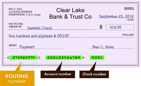 Clear Lake Bank Trust Co Search Routing Numbers Addresses And