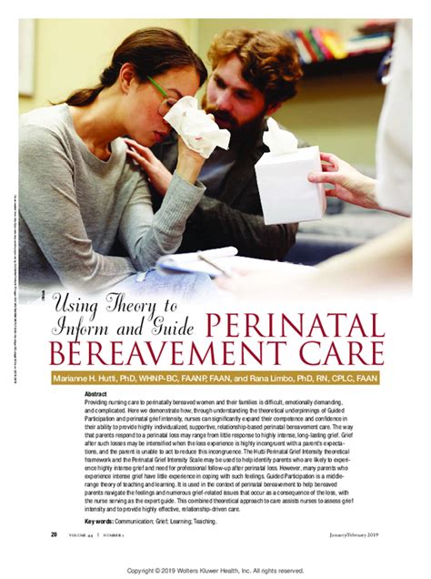 Pdf Using Theory To Inform And Guide Perinatal Bereavement Care