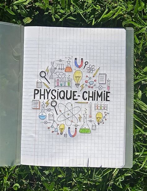 Page De Garde Physique Chimie Couvertures De Cahier Pages De Garde