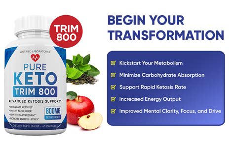 Pure Keto Trim 800 Advanced Bhb Ketogenic Supplement Exogenous Ketones