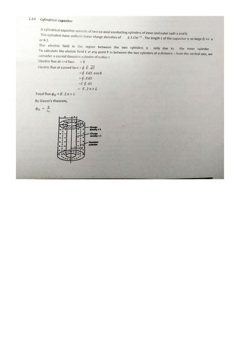 SOLUTION: Cylindrical capacitor - Studypool