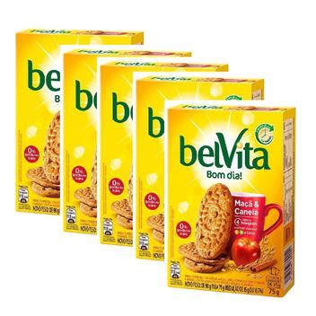 Biscoito Integral Belvita Ma E Canela G Kit C Caixas Rio