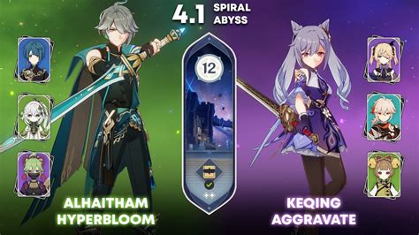 NEW Spiral Abyss 4 1 Alhaitham Hyperbloom And Keqing Aggravate F2p