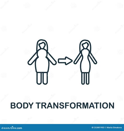 Body Transformation Icon Line Simple Healthy Lifestyle Icon For