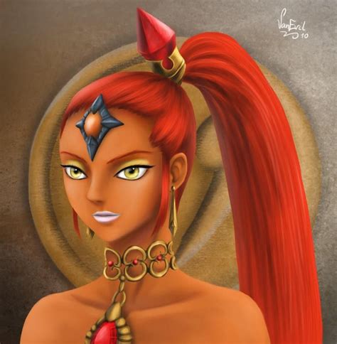 A Digital Painting Of A Woman With Red Hair And Piercings On Her Head Wearing Gold Hoop Earrings