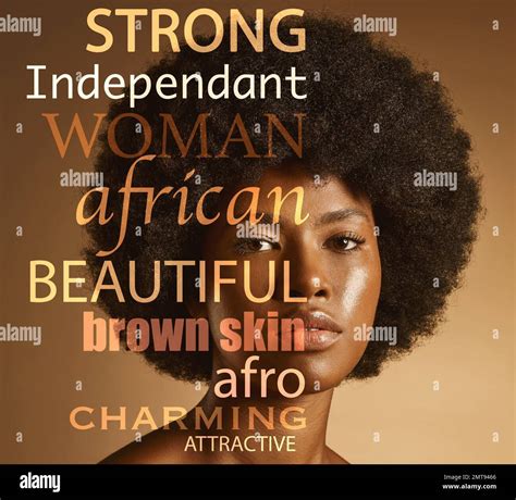 Black Woman Face And Portrait Quote And Motivation Inspiration For