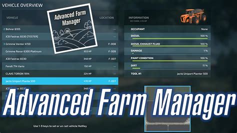 Fs22 💻 Advanced Farm Manager Gestire Mezzi Attrezzi E Terreni