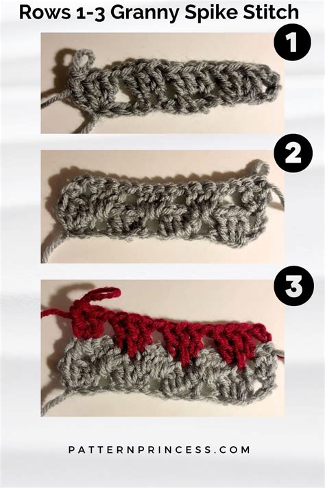 Granny Spike Stitch Tutorial Beginner Crochet Pattern Etsy