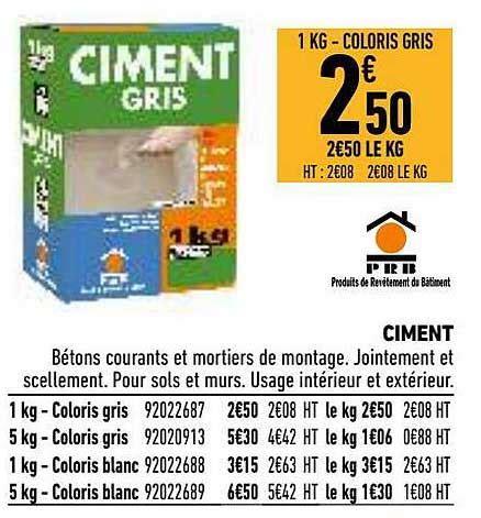 Promo Ciment Chez Brico Cash ICatalogue Fr