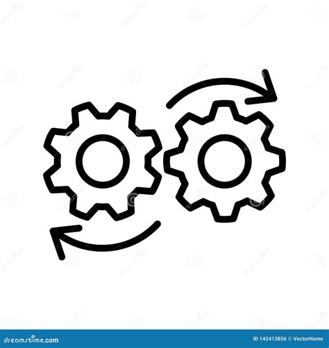 Devops Icon On A White Background Stock Vector Illustration Of