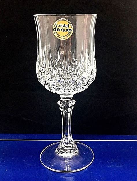 1978 Set Of 6 Cristal D Arques Longchamp Crystal Tumblers Drink Glasses