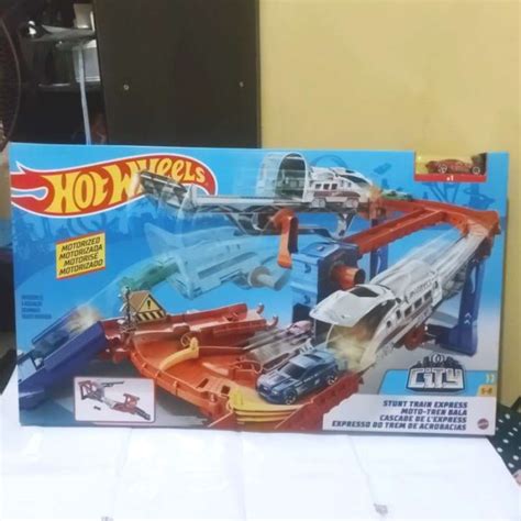 Promo Hot Wheels City Track Stunt Train Express Moto Tren Bala Diskon 33 Di Seller Toys Island
