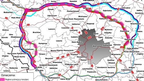 Obwodnica Aglomeracji Warszawskiej W Rpbdk Przebieg Trasy