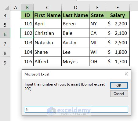 How To Insert Multiple Blank Rows In Excel Methods Exceldemy