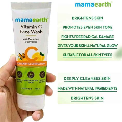 MamaEarth Vitamin C Face Wash 100ml Blu Fashion BD