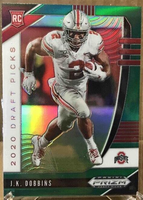 Panini Prizm Draft Picks Rookies Green Jk Dobbins Rookie Rc