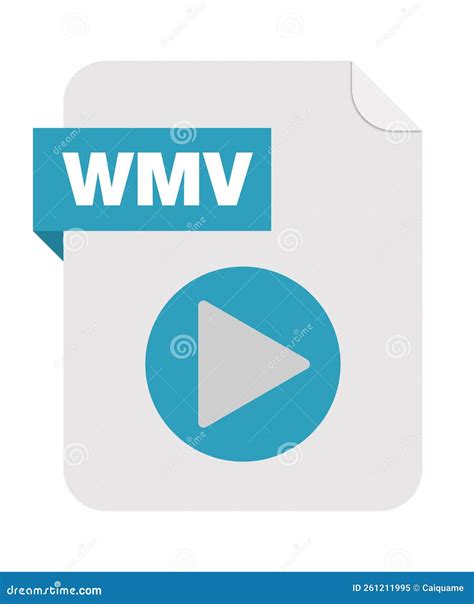 ícone De Formato De Arquivo De Documento Wmv Ilustração Stock