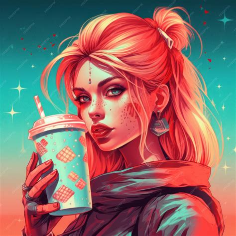 Premium Ai Image Iced Chai Latte In An Art Style
