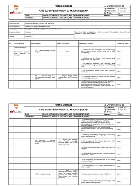 Contoh Jsa Bekerja Di Ketinggian Koleksi Gambar