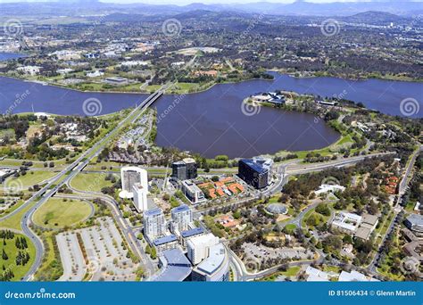 Aerial View Of Canberra City Stock Photo Image Of Iconic Journey