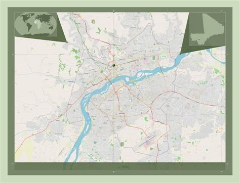 Bamako, Mali. OSM. Capital stock illustration. Illustration of science ...