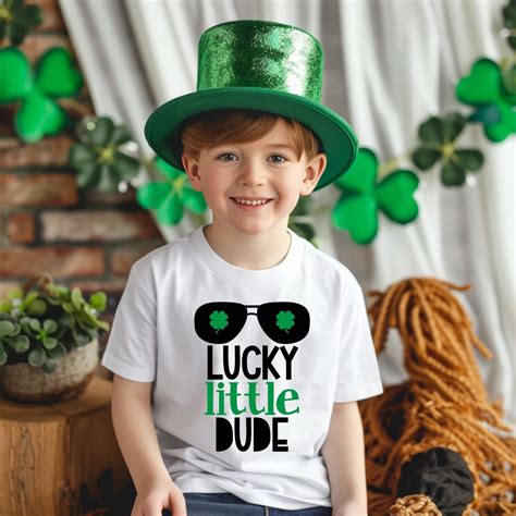 Lucky Little Dude St Patricks Boy Shirt St Patrick Toddler Tee Cute