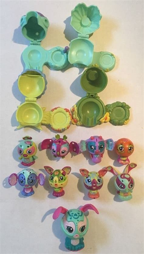 Lot Of 9 Zoobles W 4 Houses Pop Up Animal Balls Bird Kangaroo Rabbit