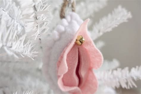 White Vagina Ornamentfor Bags Xmas Treesvulva Female Etsy