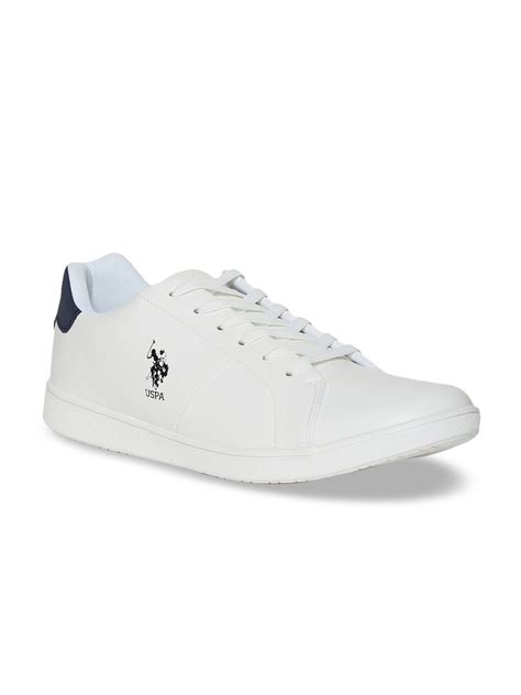 Buy U S Polo Assn Men White Suede Sneakers Casual Shoes For Men