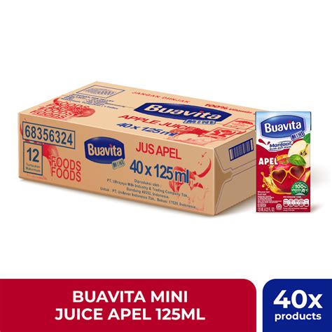 Jual Paket Kartonan Buavita Mini Juice Apel 125 Ml X 40 Pcs Di Seller