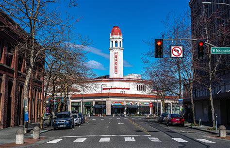 Mount Baker Theatre lights tower in red to support event industry | 790 ...