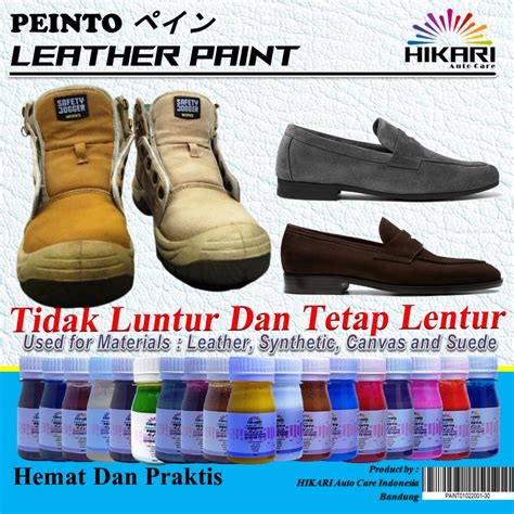 Jual HIKARI PEINTO Leather Paint Cat Untuk Sepatu Tas Jaket Topi Sofa