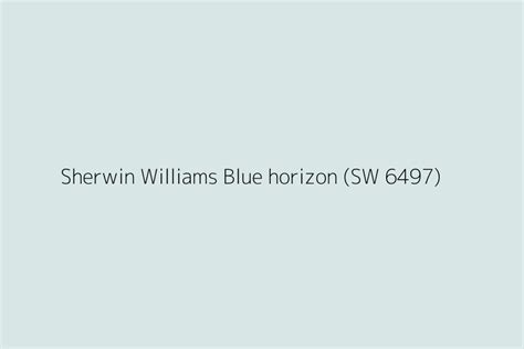 Sherwin Williams Blue Horizon Sw Color Hex Code