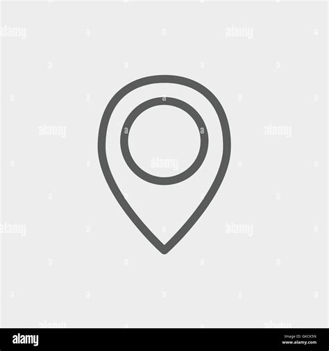 Map Pointer Thin Line Icon Stock Vector Image And Art Alamy