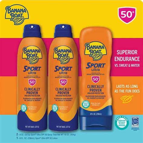 Xịt Chống Nắng Banana Boat Sport Ultra Clinically Proven Spf50 227g